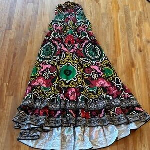 Alice + Olivia Vibrant Patterned High Low Dress